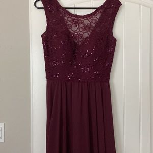 Morilee by Madeline Gardner bridal bridesmaid formal dress lace bodice size 6